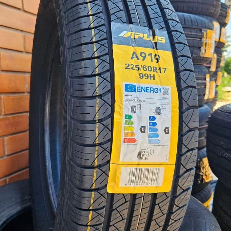 Yellow Tire Product Label