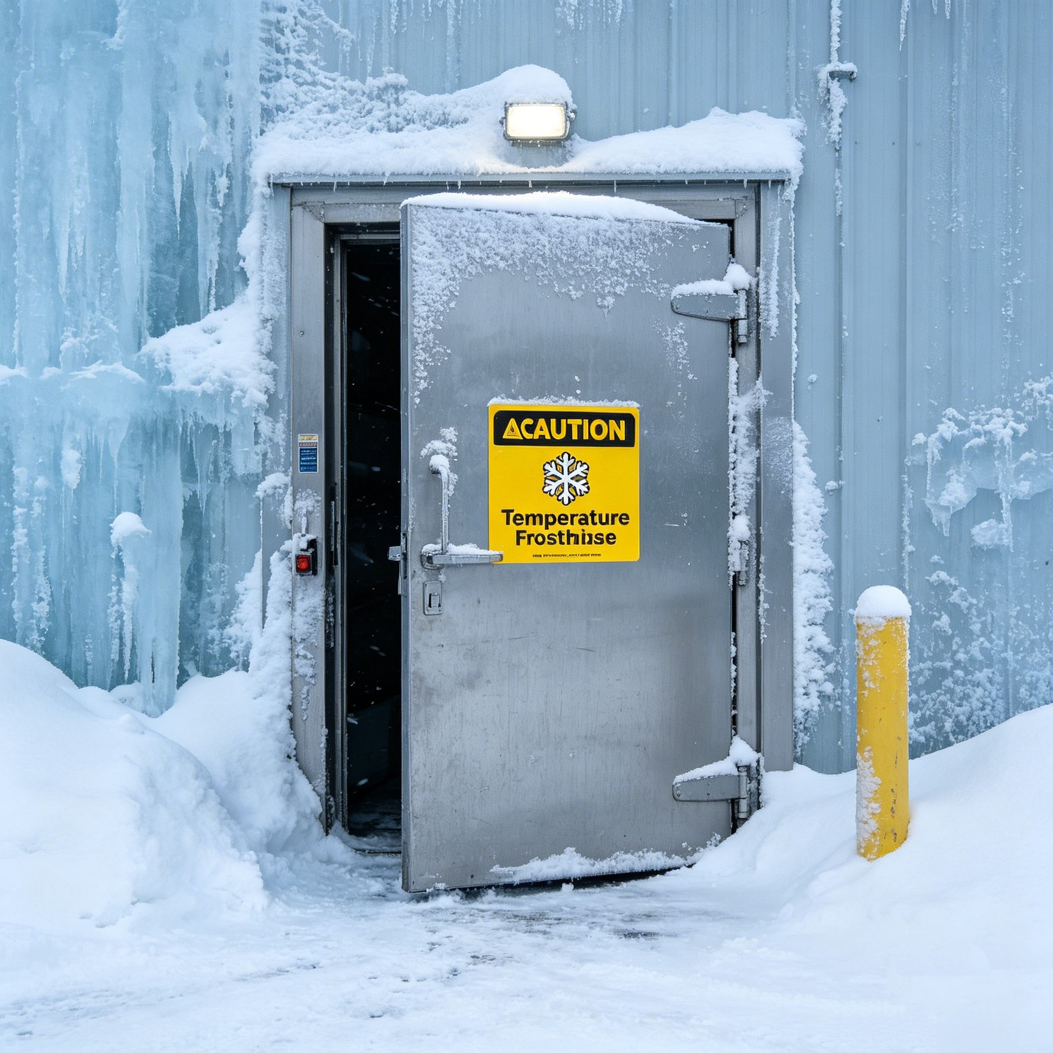 Freezer Door Warning Label